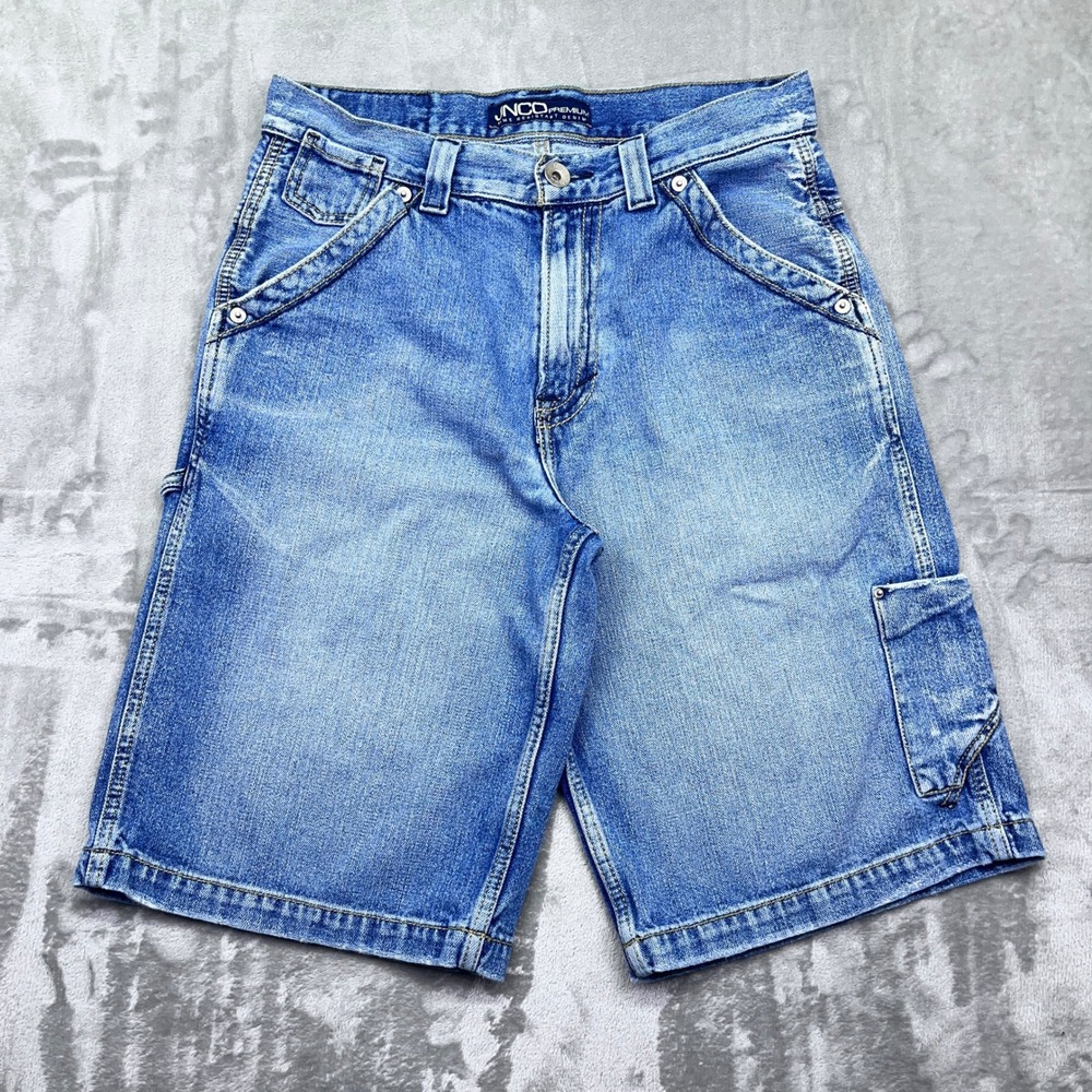 VTG JNCO Premium Cooper Carpenter Denim Shorts Sz 32 Skater Y2K Pockets Retro‎